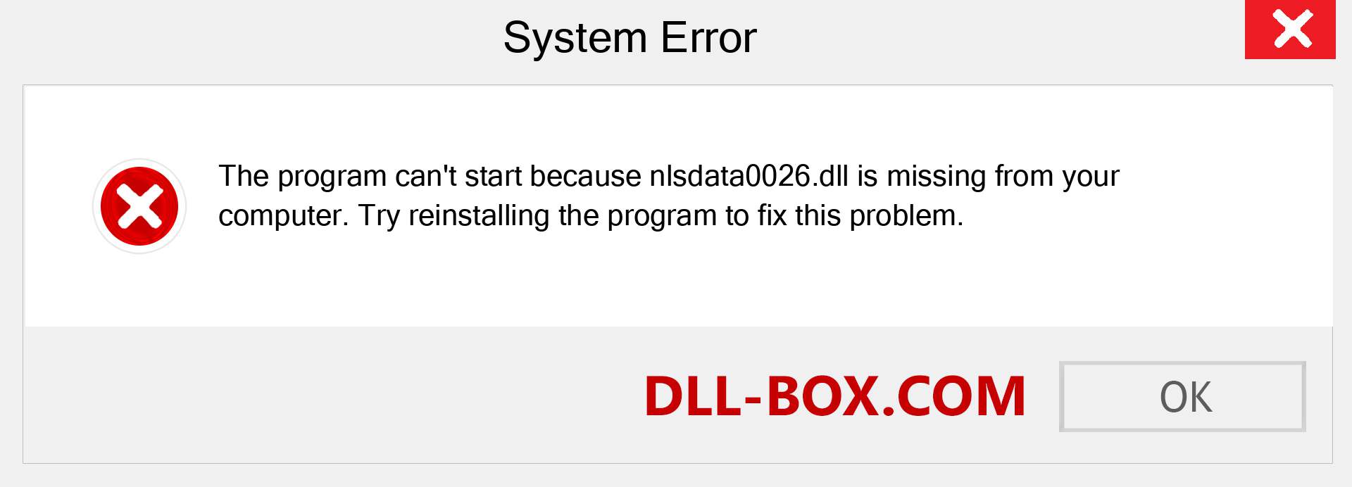  nlsdata0026.dll file is missing?. Download for Windows 7, 8, 10 - Fix  nlsdata0026 dll Missing Error on Windows, photos, images